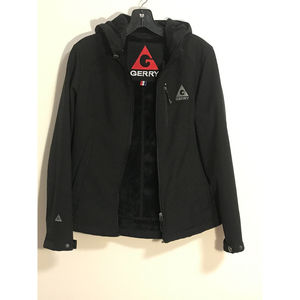 Gerry Women's Sz M Fuzzy Lined Interior Soft Shell Exterior Black Jacket